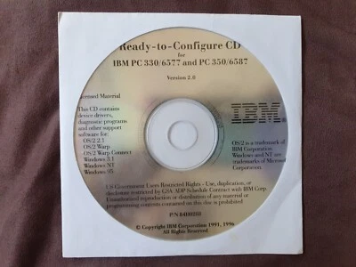 CD IBM PC 330/6577 e PC 350/6587 - Ready to Configure - v2.0 - Original - 1996 - Imagen 1 de 2