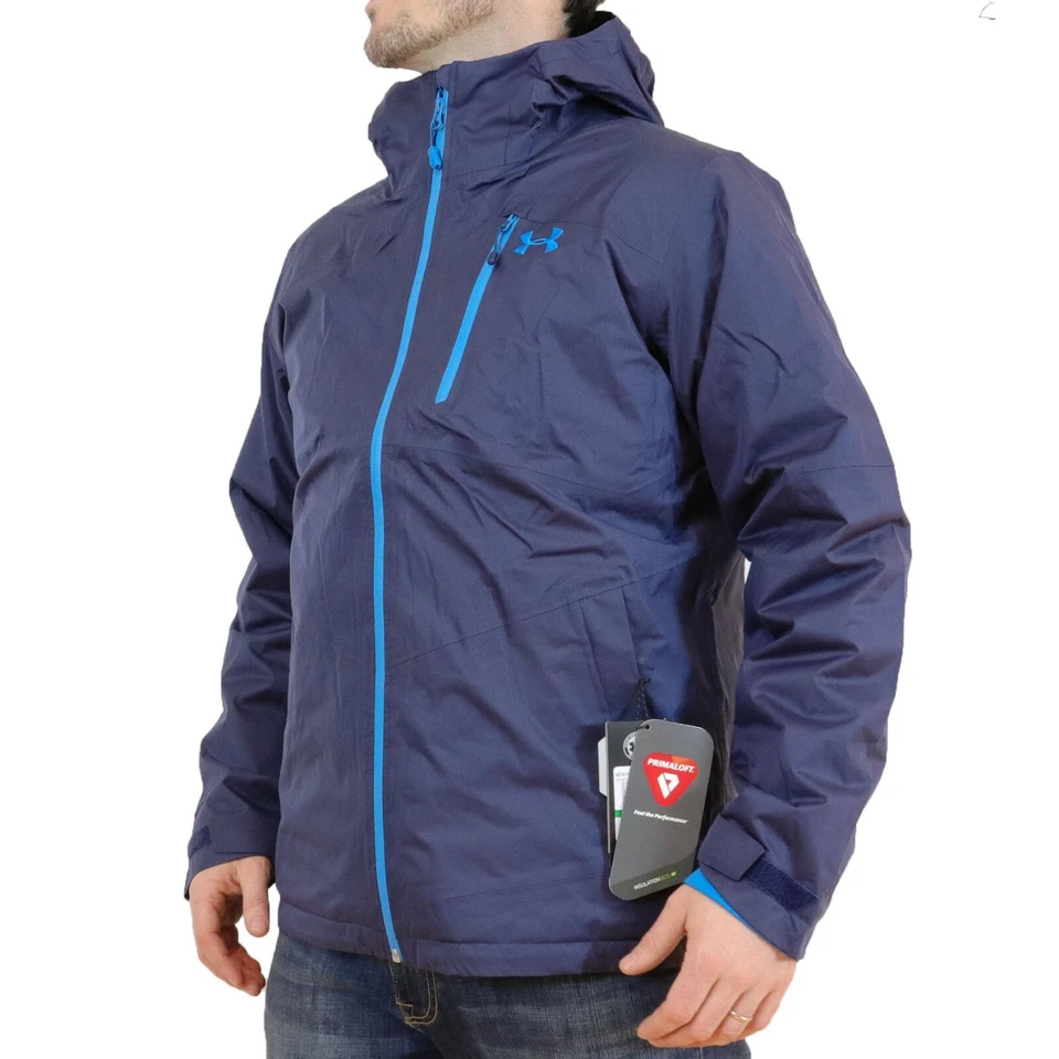 Under Armour Prime Jacket 3-in-1 Insulated Mens M-L-XL-2XL Black/Blue UA Winter - Image 1 of 1