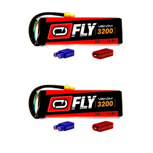 Venom Fly 30C 4S 3200mAh 14.8V LiPo Battery with UNI 2.0 Plug x2 Packs - Picture 1 of 3