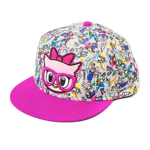 tokidoki Owl Baseball Cap Nerd Glasses Adjustable Fit Snapback Neon Star Anime - Picture 1 of 3