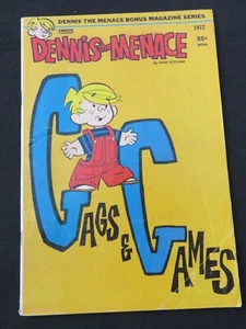 Dennis the Menace Gags and Games 1972 Fawcett Hank Ketcham Bonus Series Good - Picture 1 of 2