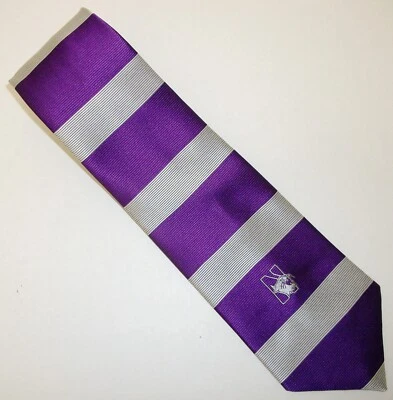 Corbata Northwestern University Wildcats rayas púrpuras 57" L x 3,75" W (E389) Foto 1 de 3
