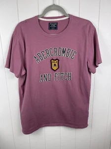 Camiseta Vintage Abercrombie & Fitch Para Mujer Rosa Puntada Única Logotipo Talla Grande - Imagen 1 de 6