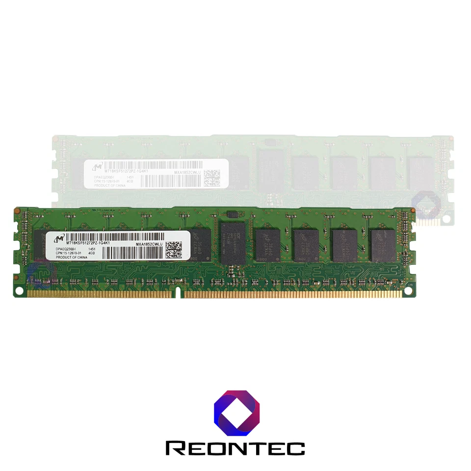 4 Go De RAM Serveur Micron PC3L - 10600R DDR3L MT18KSF51272PZ-1G4K1 2Rx8 - Photo 1/1