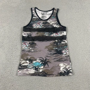 Fox Boys Pullover Tank Top Black Toile Pattern Slim Fit Scoop Neck Sleeveless L - Picture 1 of 9
