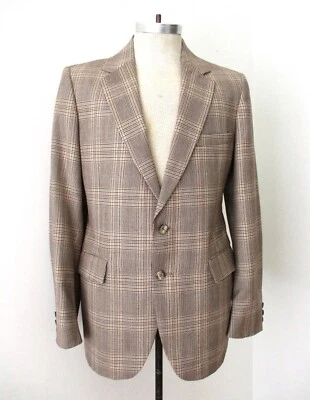 Blazer Chaqueta de Oficina 40L De Colección Años 70 SUPERFLY Marrón Crema Cuadros Discoteca Proxeneta Foto 1 de 4