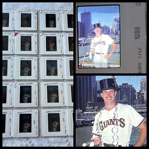 1988 Will Clark SF Giants Magazine Pro Photoshoot Original 35mm Photo Slides - Picture 1 of 8
