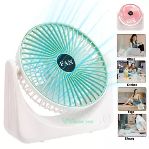 Mini USB Desk Table Fan Personal Air Fan Circulator Quiet Portable Fan 3 Speeds - Picture 1 of 32