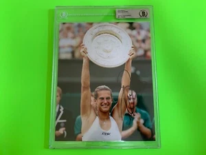 FOTO Beckett Beckett Firmada Tenis Amelie Mauresmo Wimbledon Tenis Automática 8x10 BAJO ENCAPSULADO - Imagen 1 de 4