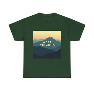 West Virginia T-Shirt, Appalachian Mountain Tee, WV State Shirt, Souvenir Gift, - Picture 1 of 37