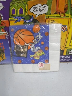 SPACE JAM SERVILLETAS PEQUEÑAS (16) ~ Looney Tunes Cumpleaños Fiesta Suministros Cóctel  Foto 1 de 2