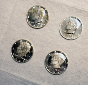 3 KENNEDY HALF DOLLARS 1969 S AND 1 KENNEDY HALF DOLLAR 1968 S - Picture 1 of 4