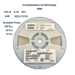 C3225X5R0J107M TDK Ceramic Capacitor SMD 100uF 6.3V X5R 3225 (1210) 20% MLCC - Picture 1 of 3