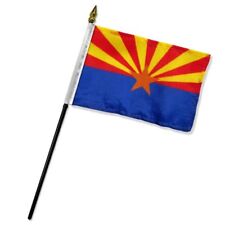 Arizona State Flag 4"x6" Desk Table Stick (premium polyester)
