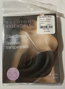 Fashion Essentials Clear Bra Straps 3/4 inch - Picture 1 of 4