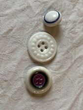 Early China Buttons Birdcage Hobnail And Interesting Colored One