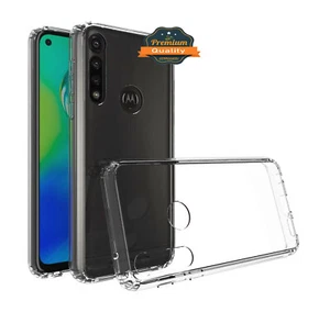 For Motorola Moto G POWER Crystal Clear Hybrid Rubber TPU Flexible Case Cover - Picture 1 of 5