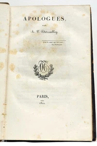 DUTRAMBLAY APOLOGUES RECUEIL DE FABLES GASTRONOMIE PARIS 1822 - Picture 1 of 6