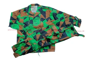 Rare Genuine Africa Ivory Coast geometric camo F1 BDU Uniform Top & Pants LL - Picture 1 of 8