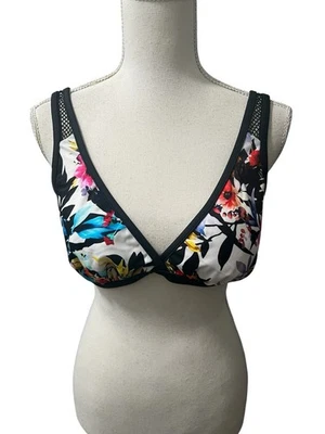 VENUS Bikini Traje de Baño Top Negro Floral Talla D Ajustable 32-34" Foto 1 de 4
