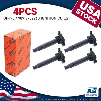 4Pcs Ignition Coils For 2008-2019 Toyota Sequoia 2007-2019 Toyota Tundra V6 4.0L - Изображение 1 из 4