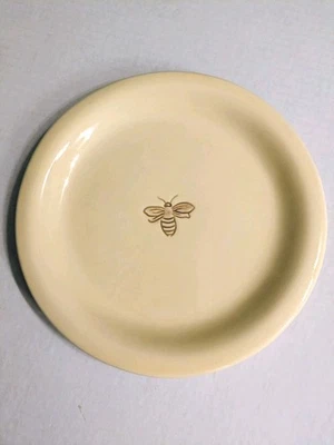 Plato de Postre Pottery Barn Bee Almuerzo 8" Redondo Amarillo Cerámica Repuesto  Foto 1 de 4