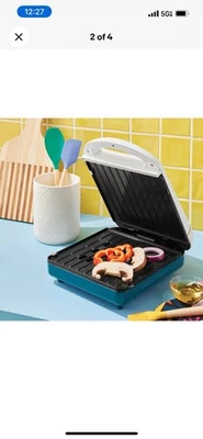 Non-Stick Indoor Grill Dark Teal Blue - Tabitha Brown for Target, New - Image 1 of 4