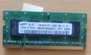 HP G60-630US Memory RAM Samsung 1GB DDR2 PC2-6400S SO-DIMM CL6 598861-001 TESTED - Picture 1 of 2