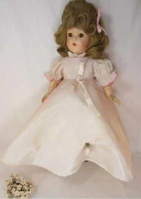 *Effanbee Anne Shirley Little Lady Cabello Humano Años 40, Vestido Original 15" - Encantador Foto 1 de 4