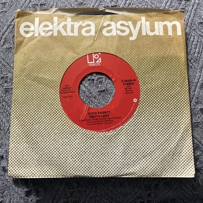 Eddie Rabbitt Drivin' My Life Away Record Pretty Lady 45 RPM 1980 Original - Image 1 of 4