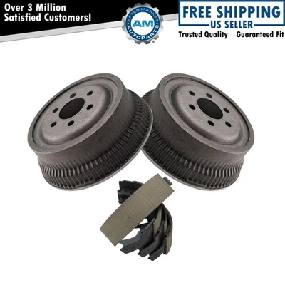 Juego de pares de pastillas de freno traseras y tambor de freno de 10 pulgadas izquierda y derecha para 91-98 Dakota Foto 1 de 4