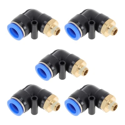 Rápidas de aire 1/2" 90° 1/8"BSPT azul - Conexión presión para línea - Imagen 1 de 4