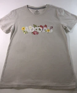 Womens Adidas Size S Short Sleeve Logo Floral Read description - Picture 1 of 9