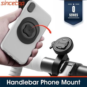 Support téléphone guidon moto vélo avec coussin adaptateur pour téléphones【Série Q】 - Photo 1 sur 12
