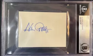 AUTÓGRAFO FIRMADO ALAN GREENSPAN PRESIDENTE DE LA RESERVA FEDERAL DE ESTADOS UNIDOS BECKETT CERTIFICADO DE AUTENTICIDAD - Imagen 1 de 2