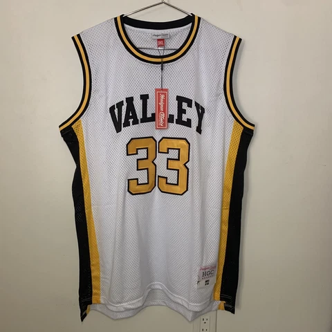 Larry Bird Valley High School Jersey White Black Yellow Mens Size Medium 3XL NWT Cover