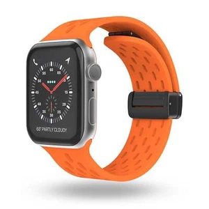 Silikonowa bransoletka sportowa do Apple Watch Series 1–10 SE Ultra oddychająca, elastyczna - Zdjęcie 1 z 56