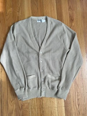 Cárdigan suéter vintage Montgomery Ward talla grande con botones tostado Foto 1 de 4