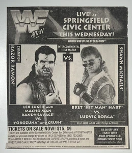 WWF Wrestling Challenge TV Taping Januar 1994 Zeitungsanzeige Ausschnitt RAZOR RAMON - Bild 1 von 4