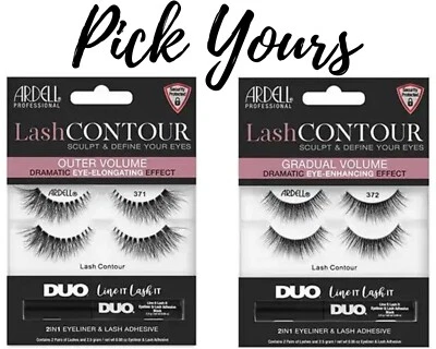 Ardell - 2 Pairs False Lashes - Lash Contour 370 / 371 / 372 - Pick Yours - Image 1 of 2