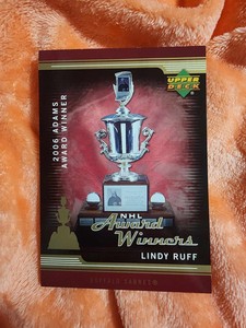 Lindy Ruff Jack Adams Award Winners NHL Upper Deck 2006/07 Oversized Card