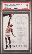 1998 Skybox Molten Metal Alonzo Mourning Fusion #3F PSA 9 pop 2 Non Higher 