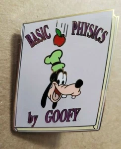OLD LE Disney Auctions PINS Author Goofy Basic Physics Dust Jacket Book Cover - Picture 1 of 2