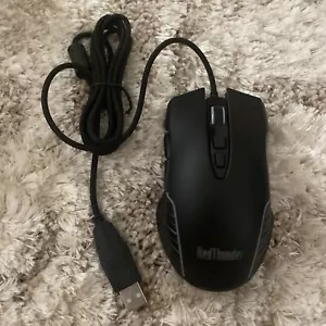 RedThunder Corded Wired Optical USB Gaming Mouse M10 Black - Picture 1 of 3
