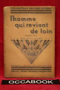 Collection Gaston Leroux - L'Homme qui revient de loin - 1929 - Imagen 1 de 1