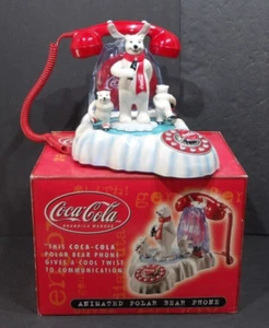 Teléfono animado de oso polar Coca-Cola novedad artículo de Coca-Cola teléfono fijo de acceso telefónico - Imagen 1 de 22