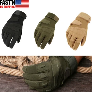 Men's Tactical Gloves Windproof Touch Screen Full Finger Gloves Army Military US - Picture 1 of 21