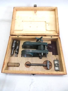 Vintage KWIKSET Locksets Installation Kit Hole Boring Jig in Storage Box - Picture 1 of 19