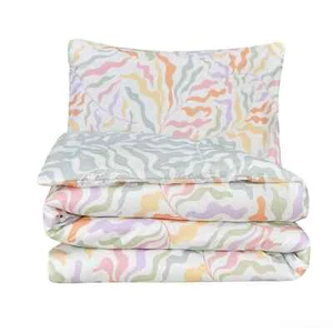 Juego de cama reversible con estampado abstracto funda nórdica suave edredón con funda de almohada - Imagen 1 de 64
