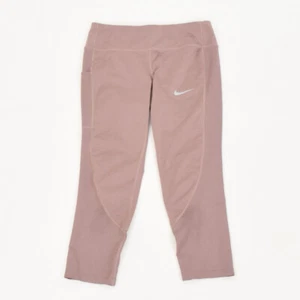 Nike Leggings S Dusty Pink Stretch Knit Calf-Length Cropped Length - Picture 1 of 4